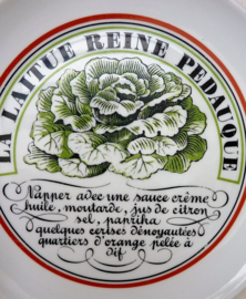 Porcelaine d'Auteuil salad plate La Laitue Reine Pedauque