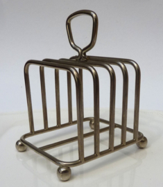 Verzilverd Art Deco toastrekje