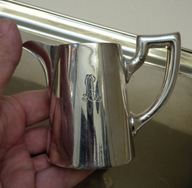 Gebr Hepp Art Deco verzilverde 1 persoons koffie set