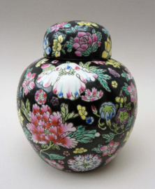 Chinese Jingdezhen porseleinen Famille Noir Millefleur gemberpot
