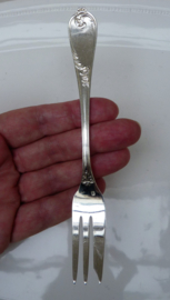 Silver plated Rococo style dessert cake forks