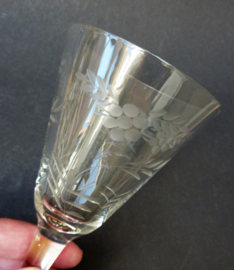 Cut crystal wine glasses