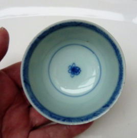 Qianlong blauw wit porseleinen kommetje