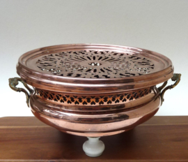 Reticulated copper food warmer 19th century