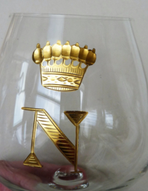Crystal Napoleon III cognac snifter glasses