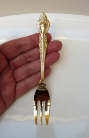 Royal Sealy Japan Hollywood Regency gold plated cake forks