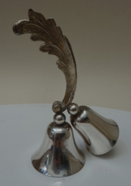 Silver plated double handbell