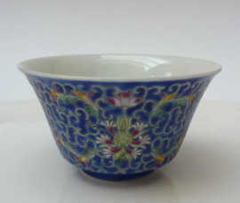 Chinese blue porcelain Bao Xiang Hua bowl 1960