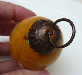 Vintage Duitse glazen Kugel kerstbal