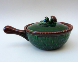 Tellurite handled mushroom tureen model 1139