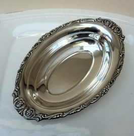 Verzilverd bonbonschaaltje Biedermeier stijl