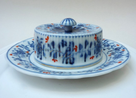 Rauenstein Blue Bird lidded butter dish 19th century