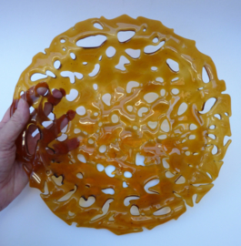 Art glass schaal Caramel