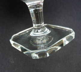 Napoleon III rare crystal square base wine glasses c1875