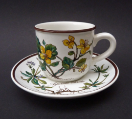 Villeroy Boch Botanica demitasse kop en schotel Chelidonium en Asperula