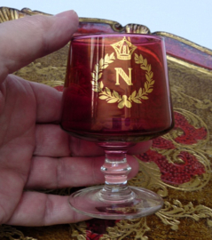 Napoleon cranberry brandy glasses