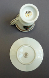 Porcelaine de Luxe France - cup and saucer with Napoleon Bonaparte