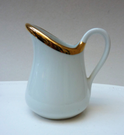 Pillivuyt white and gold bistroware porcelain creamer