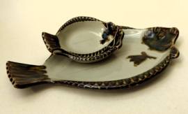 Japanse pottery Vis sushi schalen