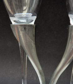 Moet Chandon Philippe di Meo bruiloft bruidstoost champagneglazen in houder