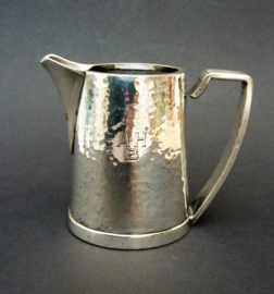 Art Deco hammered silver plated milk jug