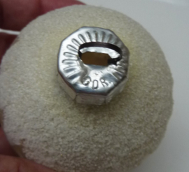 Vintage GDR kerstbal gesuikerd 6 cm