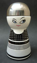 Brandani Italy Design ceramic canister with metal lid