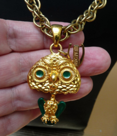 Vintage Just Cavalli gold tone bird necklace
