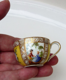 A pair of  Dresden miniature cups 19th century