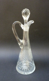 Cut crystal decanter late 19th century