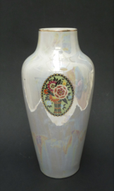 Art Deco porcelain lusterware vase
