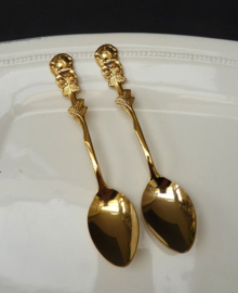 24 carat gold plated Hildesheimer Rose teaspoons