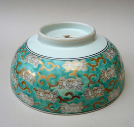 Japanse Gold Imari turquoise porseleinen kom