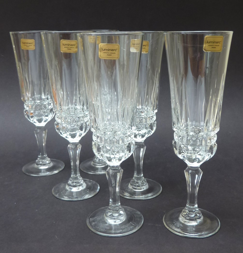 Cristal d'Arques Durand champagne flute glasses Barcelona