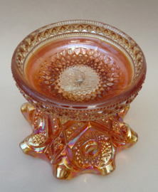 Imperial Glass Ohio Fashion Marigold Carnival Punch Bowl stand