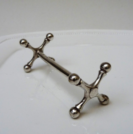 Christofle antique silver plated crossed ends knife rest