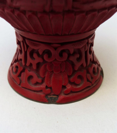 Chinese Cinnabar lacquer vase