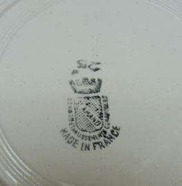 St Amand faience dinerborden kobalblauwe bloem
