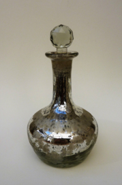 Vintage mercury glass style decanter