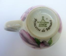 Ancap Edizione Espresso 2004 Rose Princesse de Monaco cup with saucer
