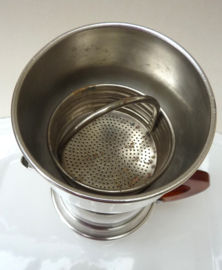 Art Deco silver plated drip coffee maker for one