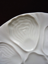 Apilco France whiteware Limoges porcelain oyster plate