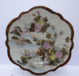 Japanese Taisho Kutani porcelain plate 