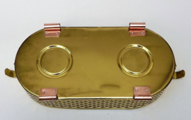 Copper and brass Mid Century food warmer
