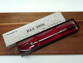 Yax Japan stainless steel and teak 1970s ice tongs