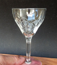 Mid Century cut crystal liqueur glasses