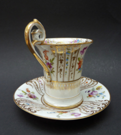 Dresden Richard Klemm Meissen cup with saucer 19th century