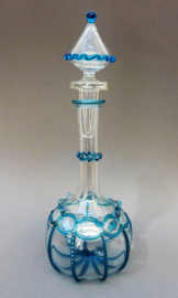 Venetiaanse Murano glas karaf azuurblauw