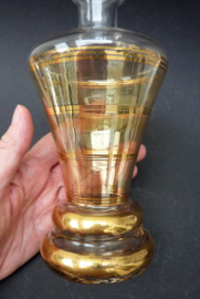 Laeken glas Mid Century gouden streep karaf