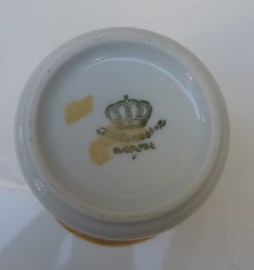 Porseleinen taartvorkjesvaasje met gouden letters